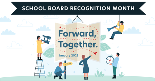 School board recognition month theme graphic