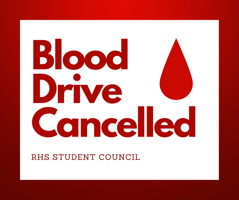 Blood Drive Cancelled
