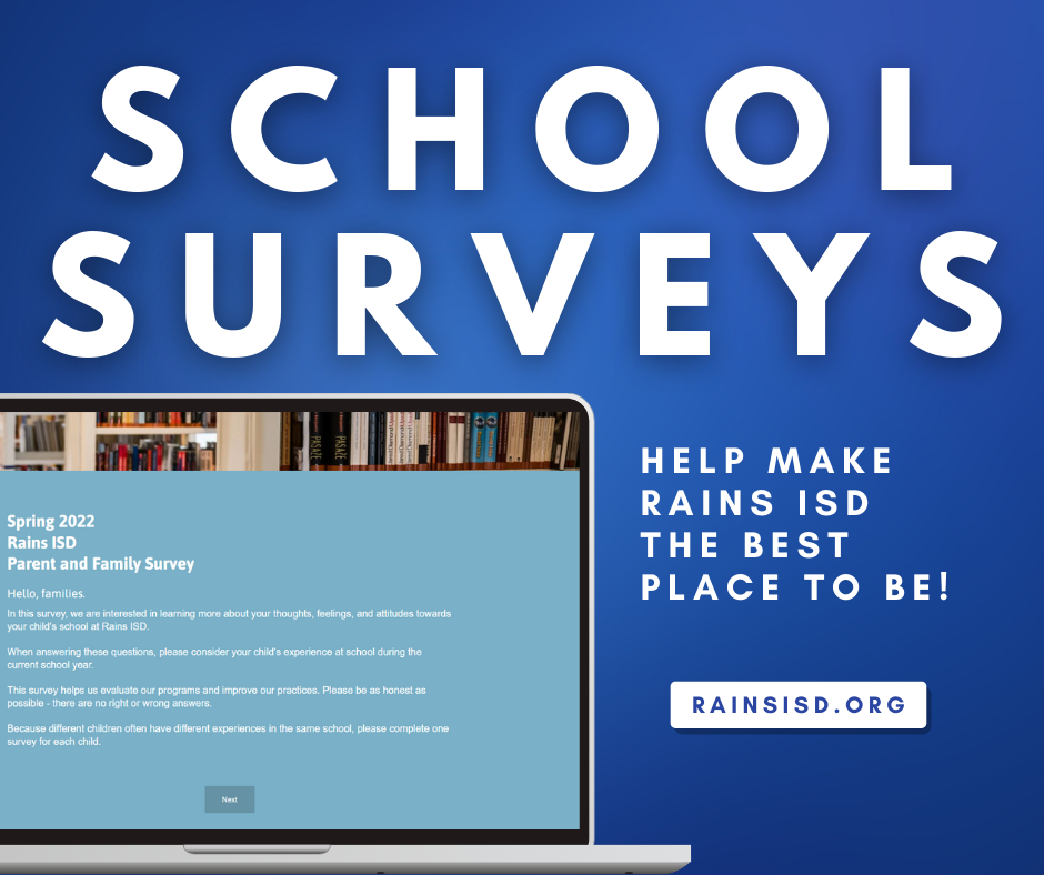 School Surveys  |  Help make Rains ISD the best place to be!  |  rainsisd.org