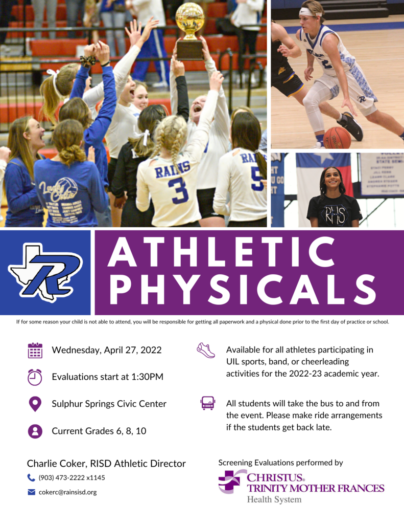 Athletic Physicals Flyer